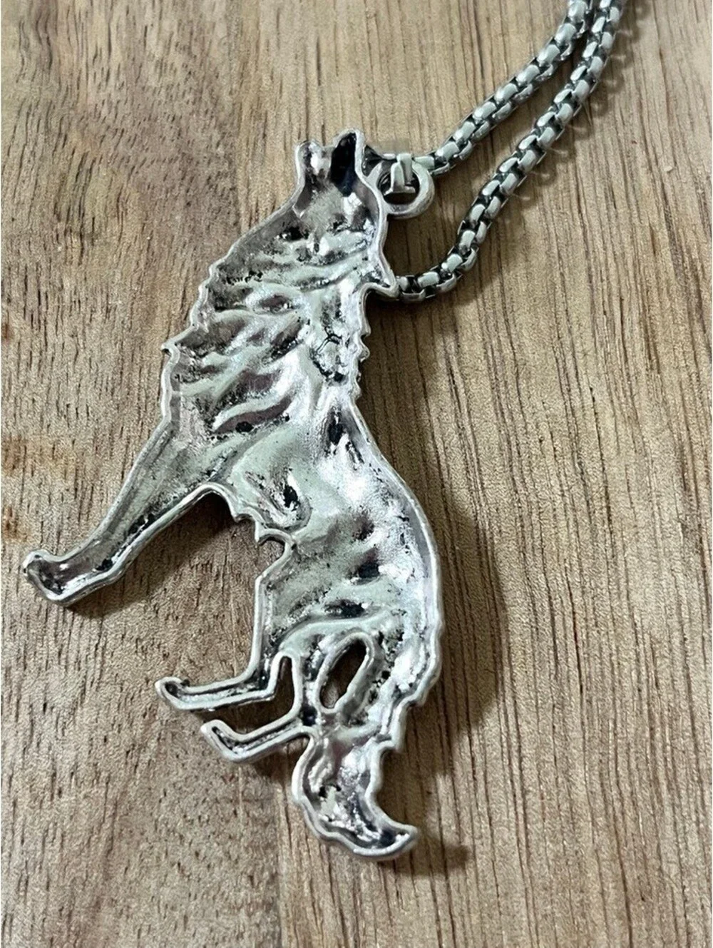 Bold Howling Wolf Silver Pendant Necklace for Wild Souls
